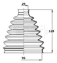 BORG & BECK gofruotoji membrana, kardaninis velenas BCB6370